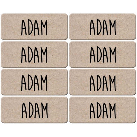 Prénom Adam - 8 stickers de 5x2cm - Autocollant(sticker)