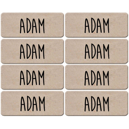 Prénom Adam - 8 stickers de 5x2cm - Autocollant(sticker)