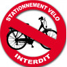 stationnement vélo interdit - 15cm - Autocollant(sticker)