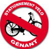 stationnement vélo gênant - 20cm - Autocollant(sticker)