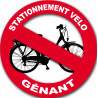 stationnement vélo gênant - 15cm - Autocollant(sticker)