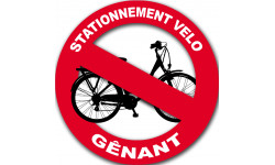 stationnement vélo gênant - 10cm - Autocollant(sticker)