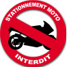 stationnement moto interdit - 20cm - Autocollant(sticker)