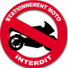 stationnement moto interdit - 15cm - Autocollant(sticker)