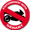 stationnement moto gênant - 20cm - Autocollant(sticker)