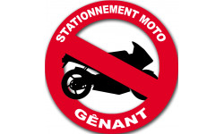 stationnement moto gênant - 15cm - Autocollant(sticker)