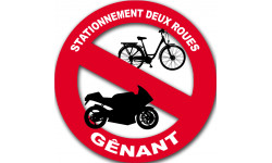 stationnement 2 roues gênant - 20cm - Autocollant(sticker)