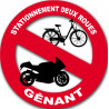 stationnement 2 roues gênant - 20cm - Autocollant(sticker)