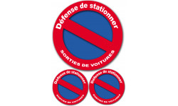 Défense de stationner - 1sticker de 20cm / 2stickers de10cm - Autocollant(sticker)