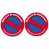 Défense de stationner - 2stickers de10cm - Autocollant(sticker)