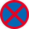 signalétique arrêt interdit - 20cm - Sticker/autocollant
