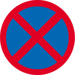 signalétique arrêt interdit - 15cm - Sticker/autocollant