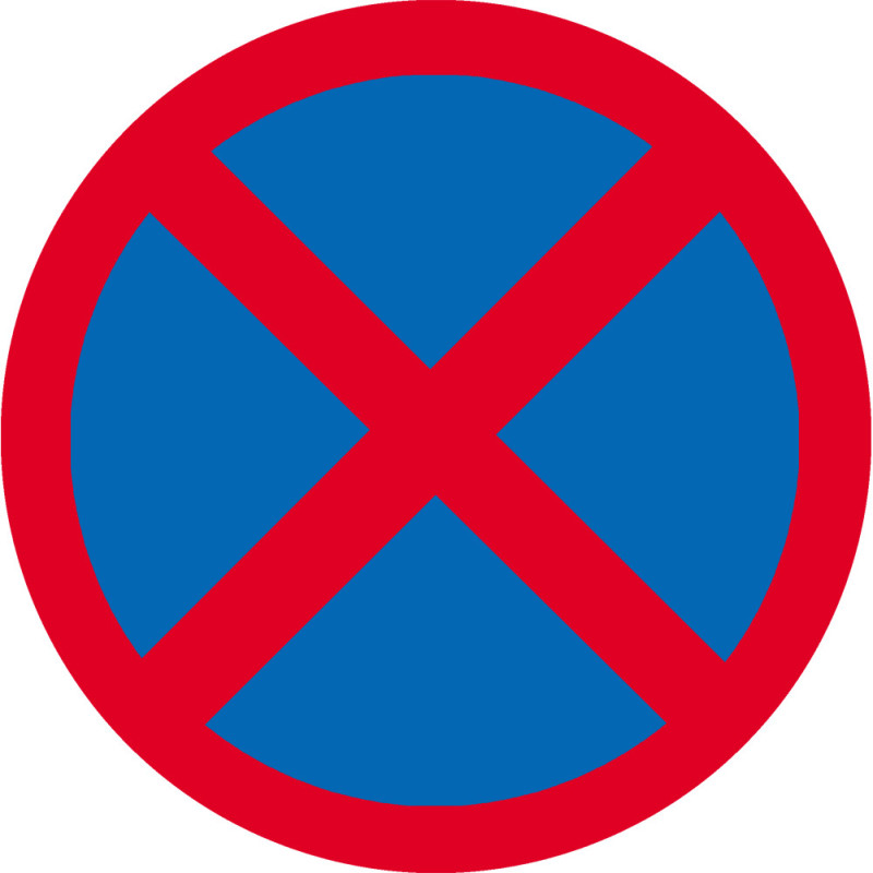 signalétique arrêt interdit - 15cm - Sticker/autocollant