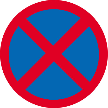 signalétique arrêt interdit - 15cm - Sticker/autocollant