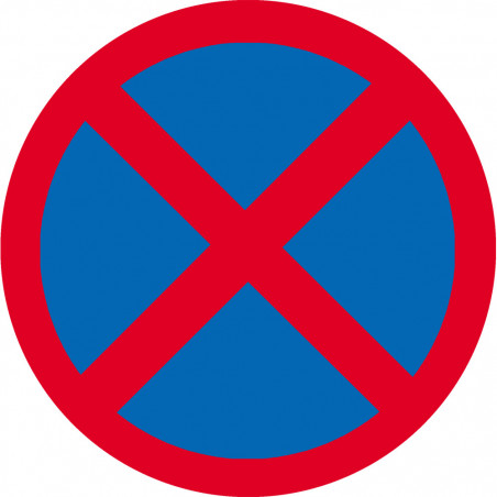 signalétique arrêt interdit - 15cm - Autocollant(sticker)