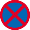 signalétique arrêt interdit - 15cm - Autocollant(sticker)