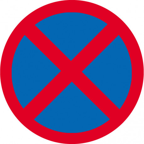 signalétique arrêt interdit - 10cm - Autocollant(sticker)