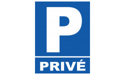 Parking privé classique - 21x27cm - Autocollant(sticker)