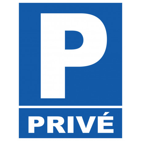 Parking privé classique - 15x19.4cm - Autocollant(sticker)
