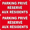 stationnement réservé aux résidents - 2x10 cm - Autocollant(sticker)