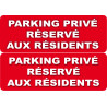 stationnement réserve aux résidents - 2 stickers 29,7x10cm - Autocollant(sticker)