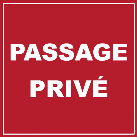 passage privé - 20cm - Autocollant(sticker)