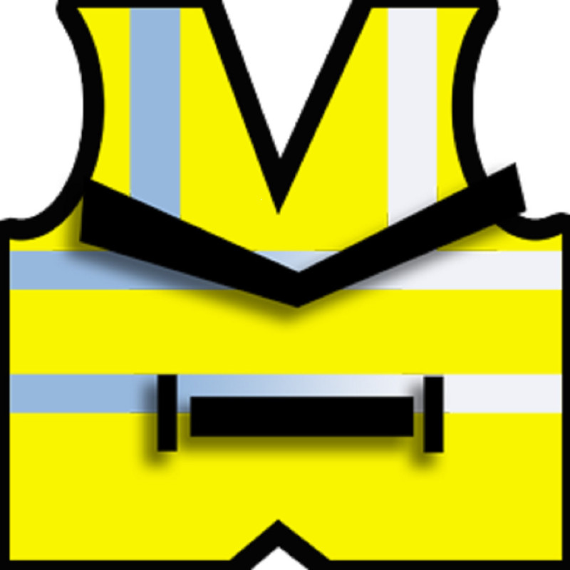 gilets jaunes (20cm) - Sticker/autocollant
