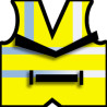 gilets jaunes (20cm) - Sticker/autocollant