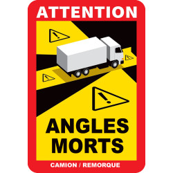 Angles morts poids lourds - 17x25cm - Sticker/autocollant