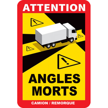 Angles morts poids lourds - 17x25cm - Autocollant(sticker)