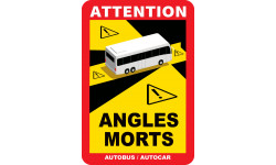 Angles morts car - 17x25cm - Autocollant(sticker)