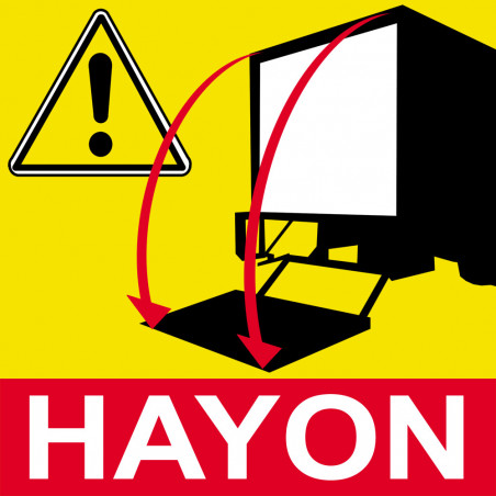 Signalétique Hayon - 15cm - Autocollant(sticker)