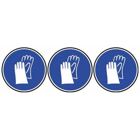 Protection Main Obligatoire (3 fois 10cm) - Autocollant(sticker) Protection Main Obligatoire (3 fois 10cm) - Autocollant(sticker)