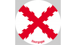 Croix bâtons de Bourgogne - 5cm - Autocollant(sticker)