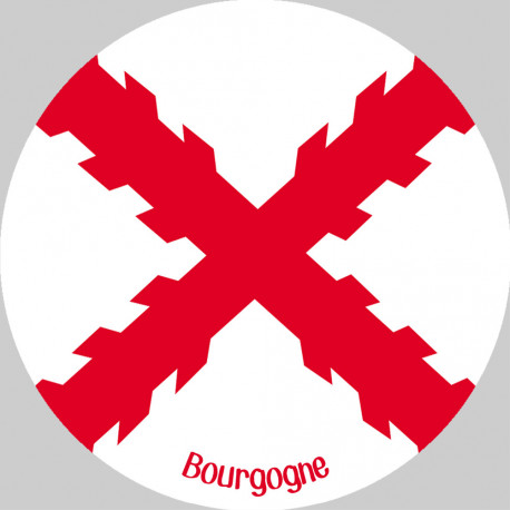 sticker / autocollant : croix bâtons de bourgogne - 5cm - Autocollant(sticker)