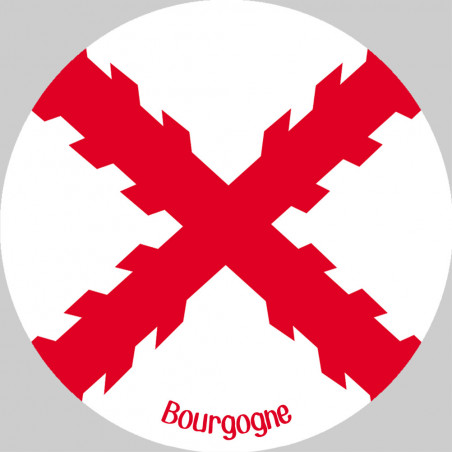 Croix bâtons de Bourgogne - 5cm - Autocollant(sticker)