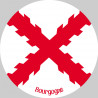 Croix bâtons de Bourgogne - 5cm - Autocollant(sticker)