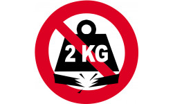 charge maximum 2 KG - 10cm - Autocollant(sticker)