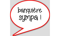 banquière sympa - 10x9cm - Autocollant(sticker)