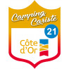 Campingcariste Côte d'or 21 - 20x15cm - Autocollant(sticker)