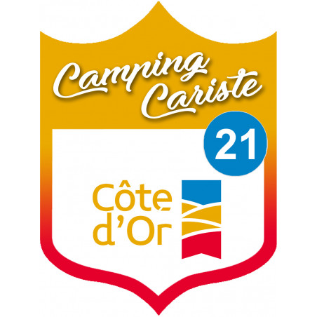 campingcariste Côte d'or 21 - 15x11.2cm - Autocollant(sticker)