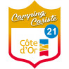 Camping car Côte d'or 21 - 15x11.2cm - Autocollant(sticker)