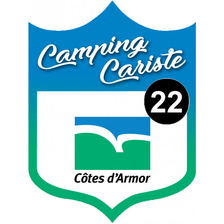 Camping car Côtes d'Armor 22 - 20x15cm - Autocollant(sticker)