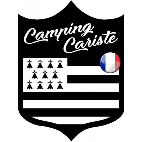 campingcariste Bretagne - 10x7.5cm - Autocollant(sticker)