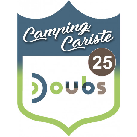 blason camping cariste Doubs 25 - 20x15cm - Autocollant(sticker)