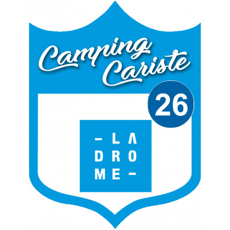 blason camping cariste Drome 26 - 10x7.5cm - Autocollant(sticker)