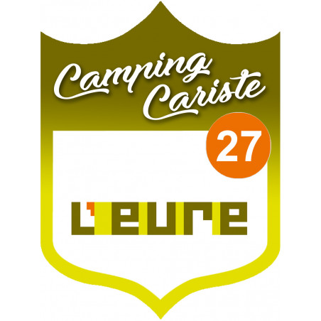 blason camping cariste l'Eure 27 - 20x15cm - Autocollant(sticker)