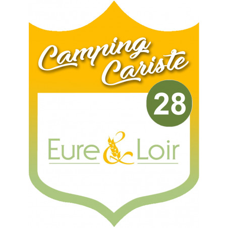 blason camping cariste l'Eure et Loir 28 - 10x7.5cm - Autocollant(sticker)