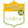 blason camping cariste l'Eure et Loir 28 - 10x7.5cm - Autocollant(sticker)