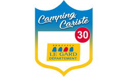 blason camping cariste le Gard 30 - 10x7.5cm - Autocollant(sticker)